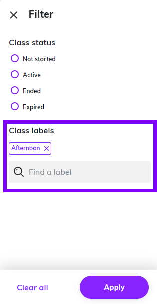 Can I filter the classes on my dashboard by label - Step 2.png