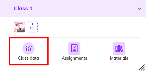 Screenshot of a class highlighting 'Class data'