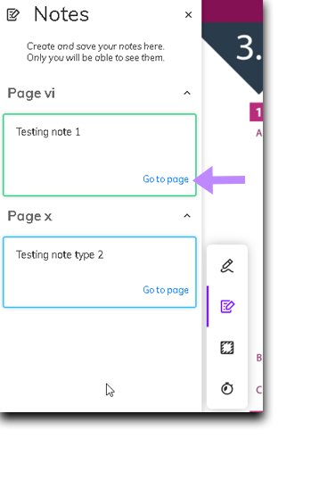 Screenshot pointing the 'Go to page' option