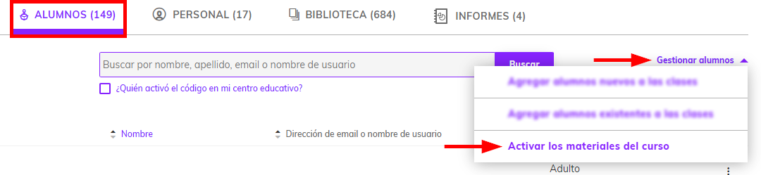 Cómo activo materiales para uno o mas estudiantes - Step 1.png