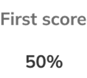 Screenshot showing the 'First score' icon