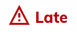 Screenshot showing the 'Late assignment' icon