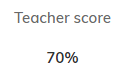 Screenshot showing the 'Teacher score' icon