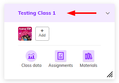 Captura de pantalla de una clase con el nombre de la clase resaltado