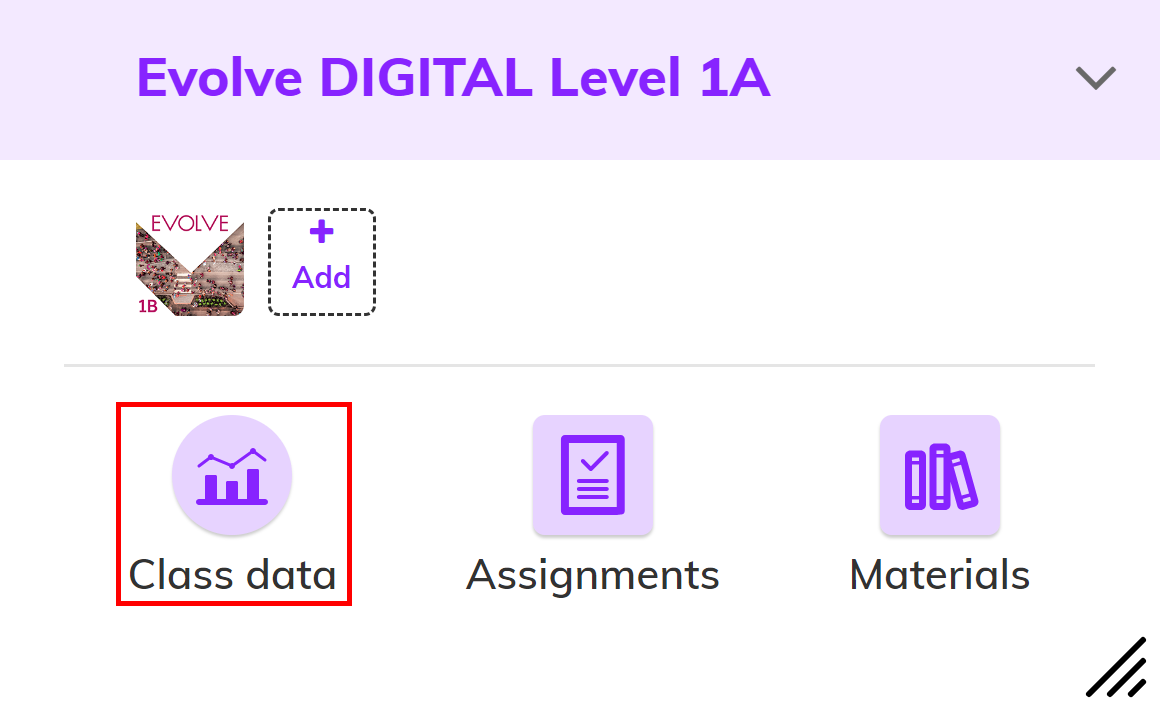 Captura de pantalla de una clase 'Class data' está resaltado