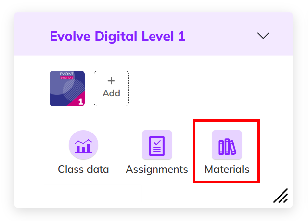 Screenshot of a class highlighting 'Materials'