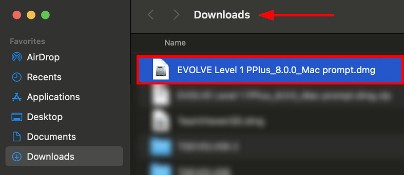 Screenshot highlighting the 'Presentation Plus' installer under 'Downloads'