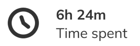 Screenshot showing the 'Total time spent' icon