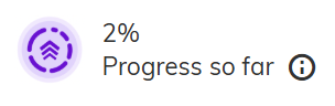 Screenshot showing the 'Progress so far' icon