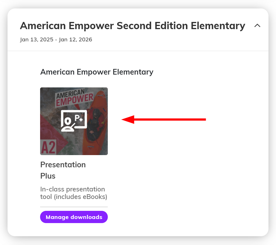 Screenshot highlighting a learning material's cover