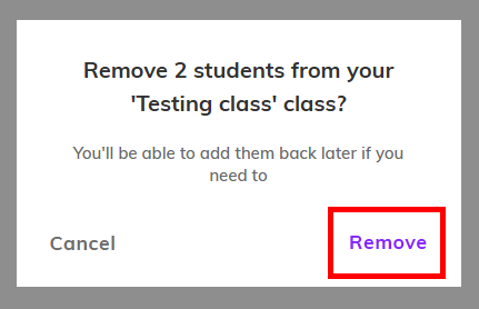 Screenshot highlighting the Remove option
