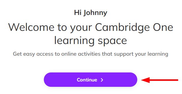 Screenshot highlighting the 'Continue' button