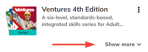 Screenshot highlighting the Show more option